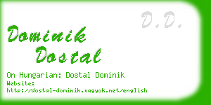 dominik dostal business card